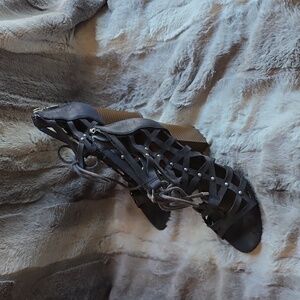 Guess Denim caged sandles